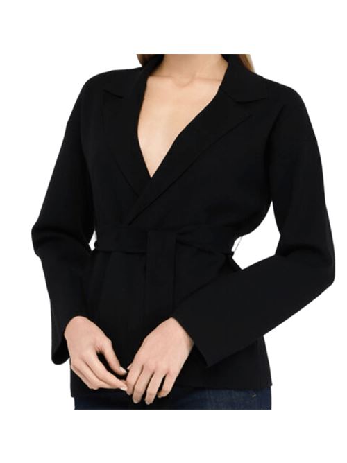 Giacca da donna in maglia di viscosa con cintura, colore nero LIU JO | MF5417-MS99E22222